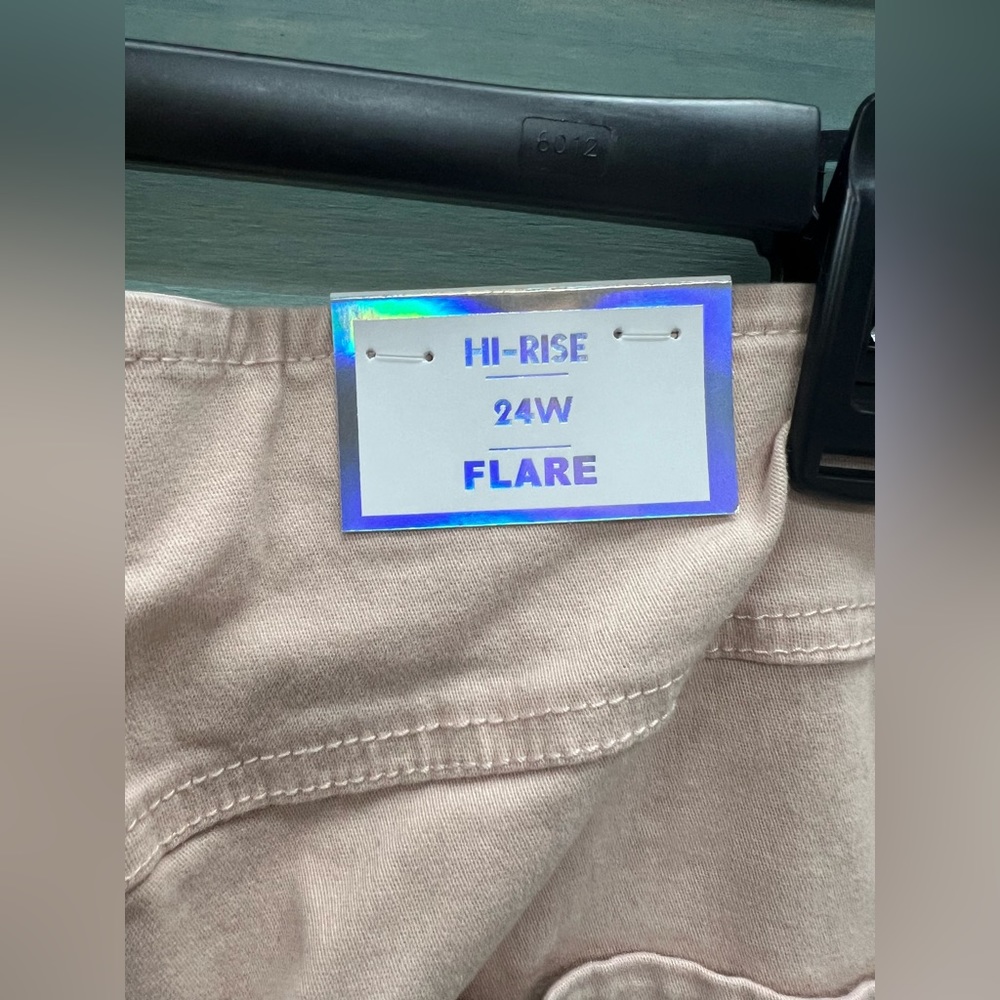 High Rise Pink Flare Pants - Picture 2 of 3